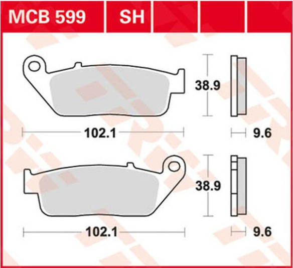Placute Frana Sh Series Sindered Rear MCB599SH
