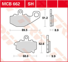 Placute Frana Sh Series Sindered Rear MCB662SH