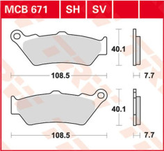 Placute Frana Sh Series Sindered Rear MCB671SH