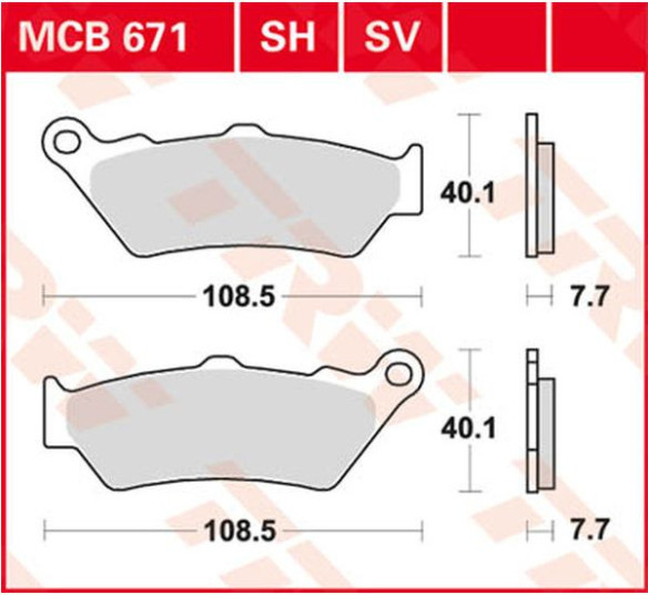 Placute Frana Sh Series Sindered Rear MCB671SH