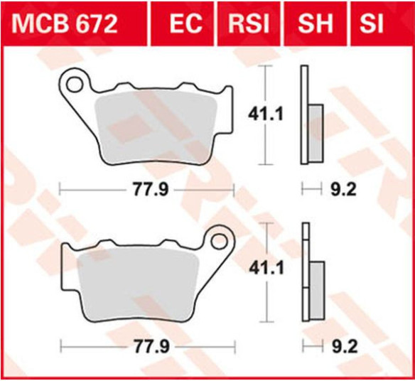 Placute Frana Sh Series Sindered Rear MCB672SH