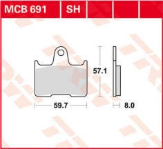 Placute Frana Sh Series Sindered Rear MCB691SH