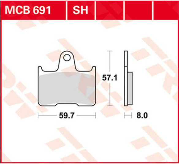 Placute Frana Sh Series Sindered Rear MCB691SH