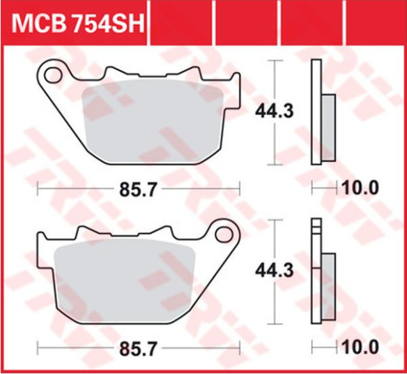 Placute Frana Sh Series Sindered Rear MCB754SH