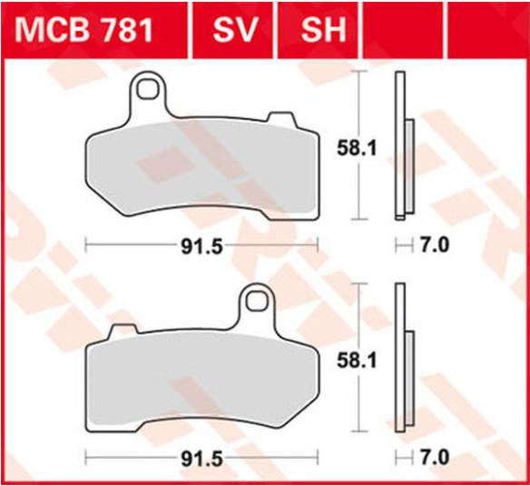 Placute Frana Sh Series Sindered Rear MCB781SH