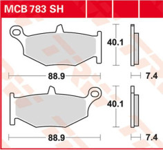 Placute Frana Sh Series Sindered Rear MCB783SH