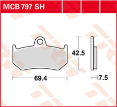 Placute Frana Sh Series Sindered Rear MCB797SH