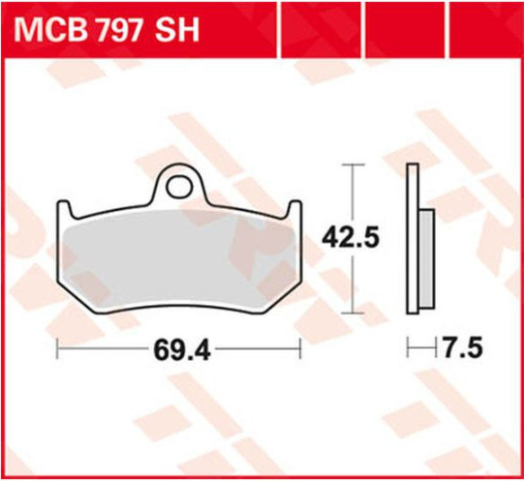 Placute Frana Sh Series Sindered Rear MCB797SH