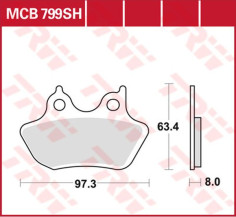 Placute Frana Sh Series Sindered Rear MCB799SH
