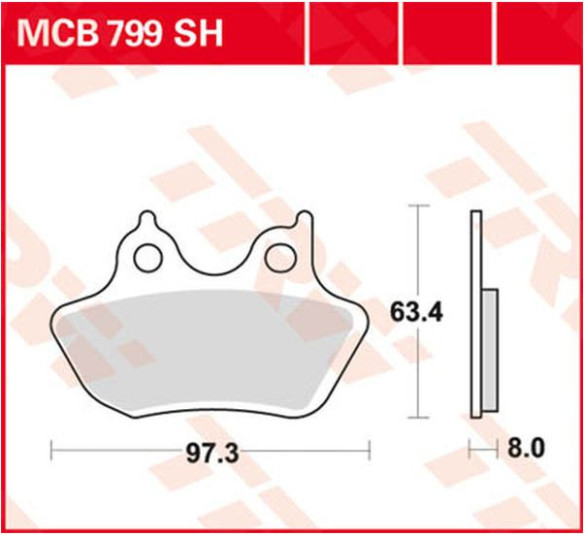 Placute Frana Sh Series Sindered Rear MCB799SH