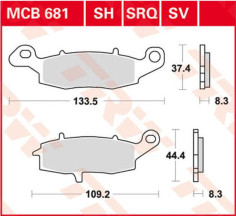 Placute Frana Sh Series Sindered Rear MCB681SH