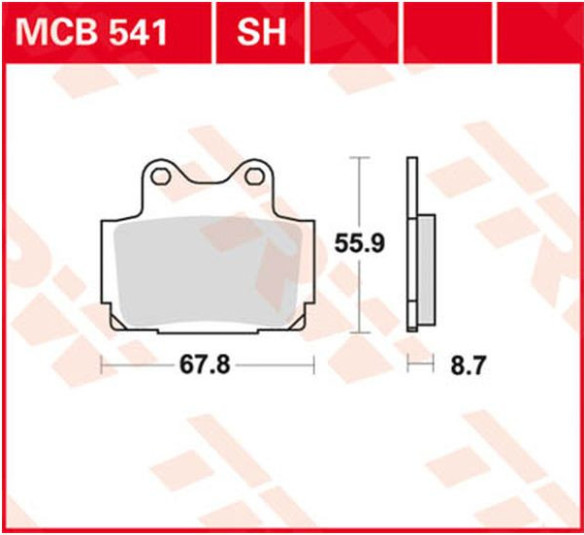 Placute Frana Sh Series Sindered Rear MCB541SH
