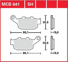 Placute Frana Sh Series Sindered Rear MCB841SH