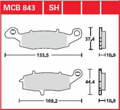 Placute Frana Sh Series Sindered Rear MCB843SH