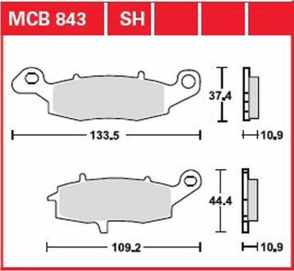 Placute Frana Sh Series Sindered Rear MCB843SH