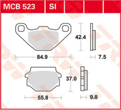 Placute Frana Si Series Sindered Off-road MCB523SI