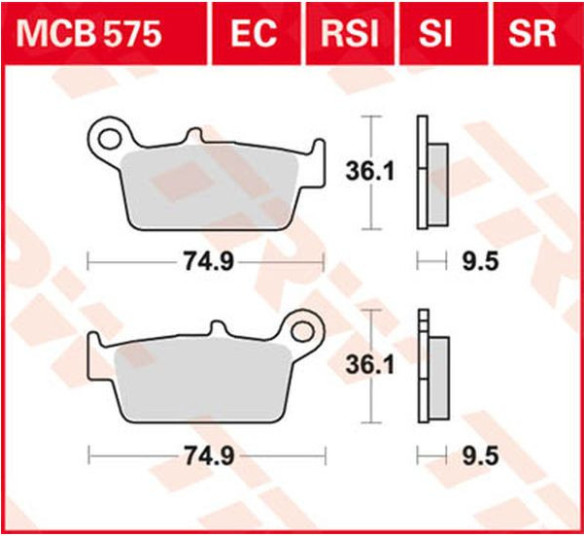 Placute Frana Si Series Sindered Off-road MCB575SI