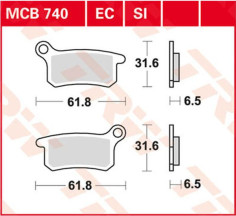 Placute Frana Si Series Sindered Off-road MCB740SI
