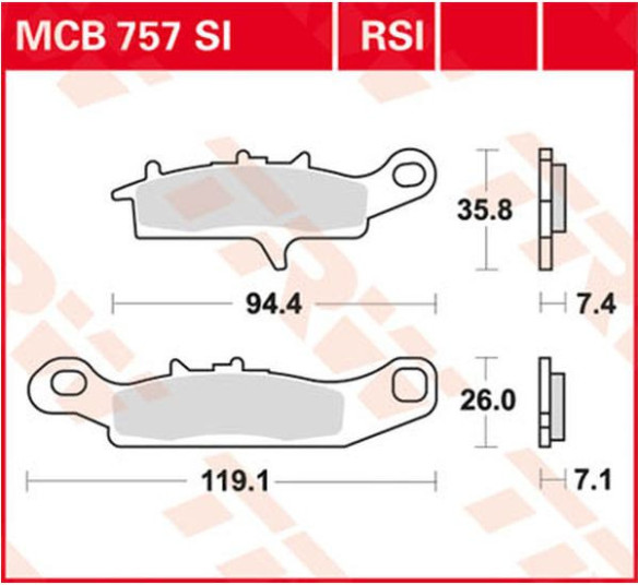 Placute Frana Si Series Sindered Off-road MCB757SI