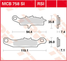Placute Frana Si Series Sindered Off-road MCB758SI
