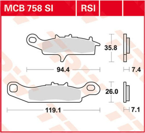 Placute Frana Si Series Sindered Off-road MCB758SI