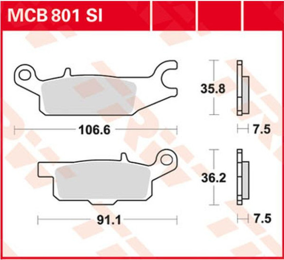Placute Frana Si Series Sindered Off-road MCB801SI