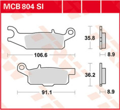 Placute Frana Si Series Sindered Off-road MCB804SI