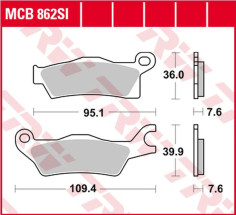Placute Frana Si Series Sindered Off-road MCB862SI