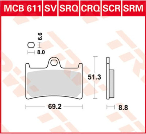 Placute Frana Srm Series Sindered Scooter MCB611SRM