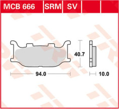 Placute Frana Srm Series Sindered Scooter MCB666SRM
