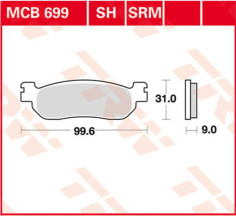 Placute Frana Srm Series Sindered Scooter MCB699SRM