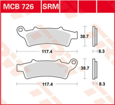 Placute Frana Srm Series Sindered Scooter MCB726SRM