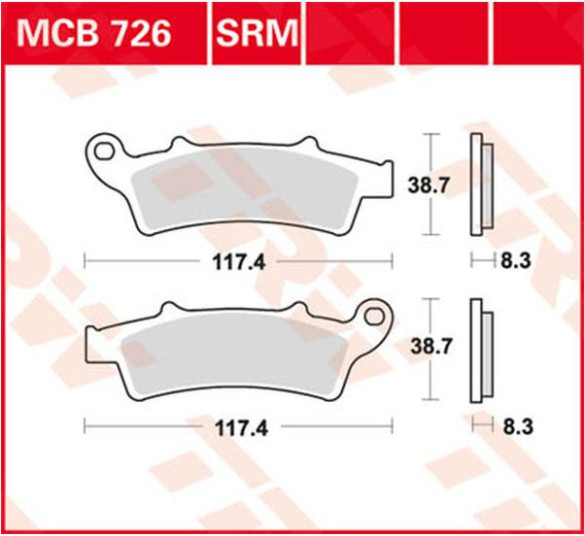 Placute Frana Srm Series Sindered Scooter MCB726SRM