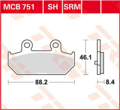 Placute Frana Srm Series Sindered Scooter MCB751SRM