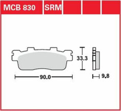 Placute Frana Srm Series Sindered Scooter MCB830SRM