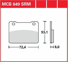 Placute Frana Srm Series Sindered Scooter MCB849SRM