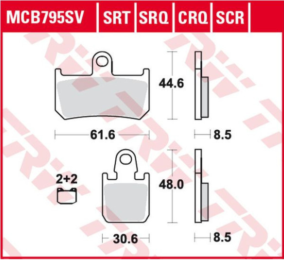 Placute Frana Srt Series Sindered Front MCB795SRT