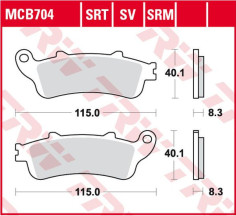 Placute Frana Srt Series Sindered Front MCB704SRT
