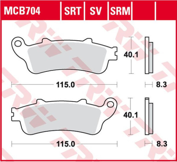 Placute Frana Srt Series Sindered Front MCB704SRT