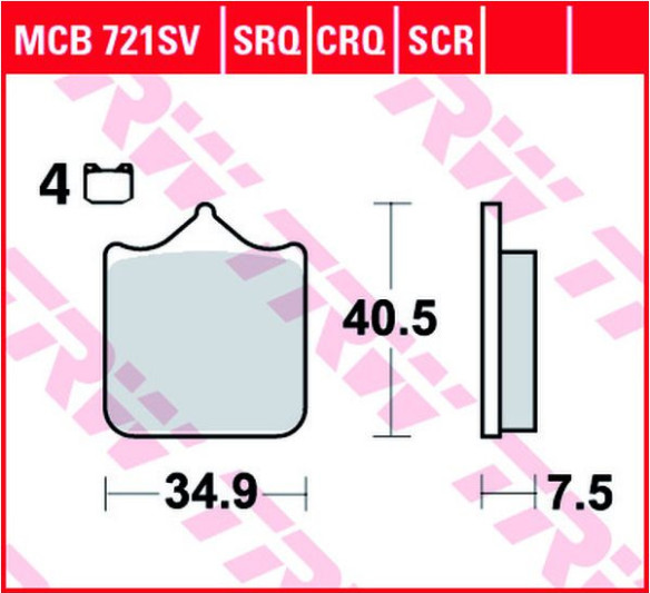 Placute Frana Srt Series Sindered Front MCB721SRT