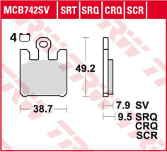 Placute Frana Srt Series Sindered Front MCB742SRT