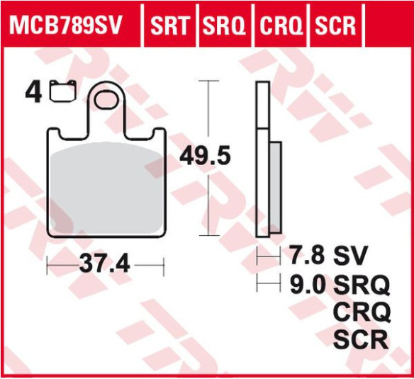 Placute Frana Srt Series Sindered Front MCB789SRT