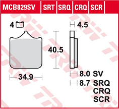 Placute Frana Srt Series Sindered Front MCB829SRT
