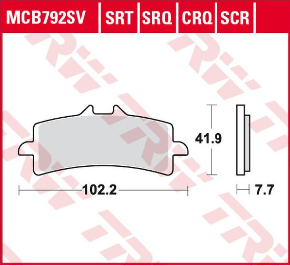 Placute Frana Srt Series Sindered Front MCB792SRT