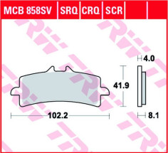 Placute Frana Srt Series Sindered Front MCB858SRT