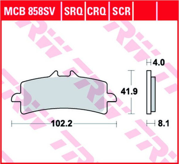 Placute Frana Srt Series Sindered Front MCB858SRT