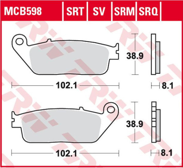 Placute Frana Srt Series Sindered Front MCB598SRT