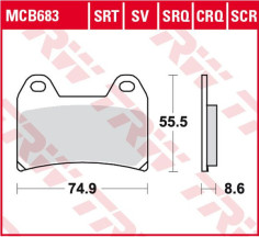 Placute Frana Srt Series Sindered Front MCB683SRT