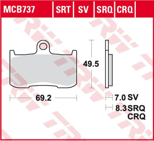 Placute Frana Srt Series Sindered Front MCB737SRT