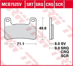Placute Frana Srt Series Sindered Front MCB752SRT